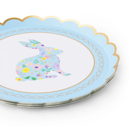 Easter Bunny Pastel Floral Side Plates