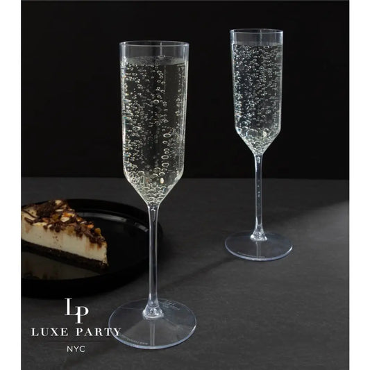 Clear Plastic Champagne Flutes
