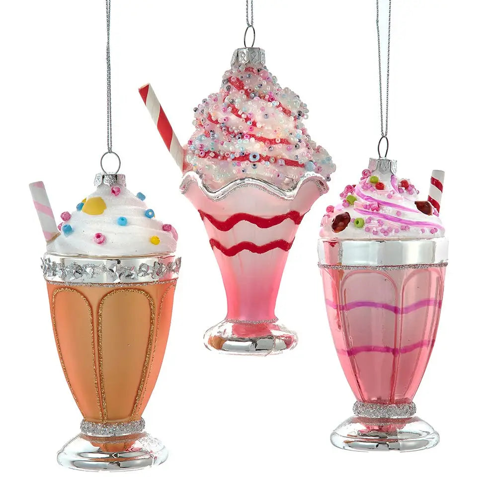 Ice Cream Float w/ Straw Ornament
