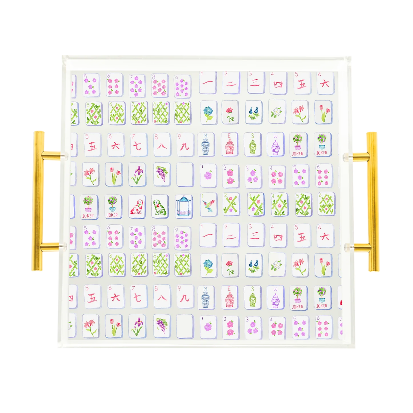 Mahjong Tiles Acrylic Tray