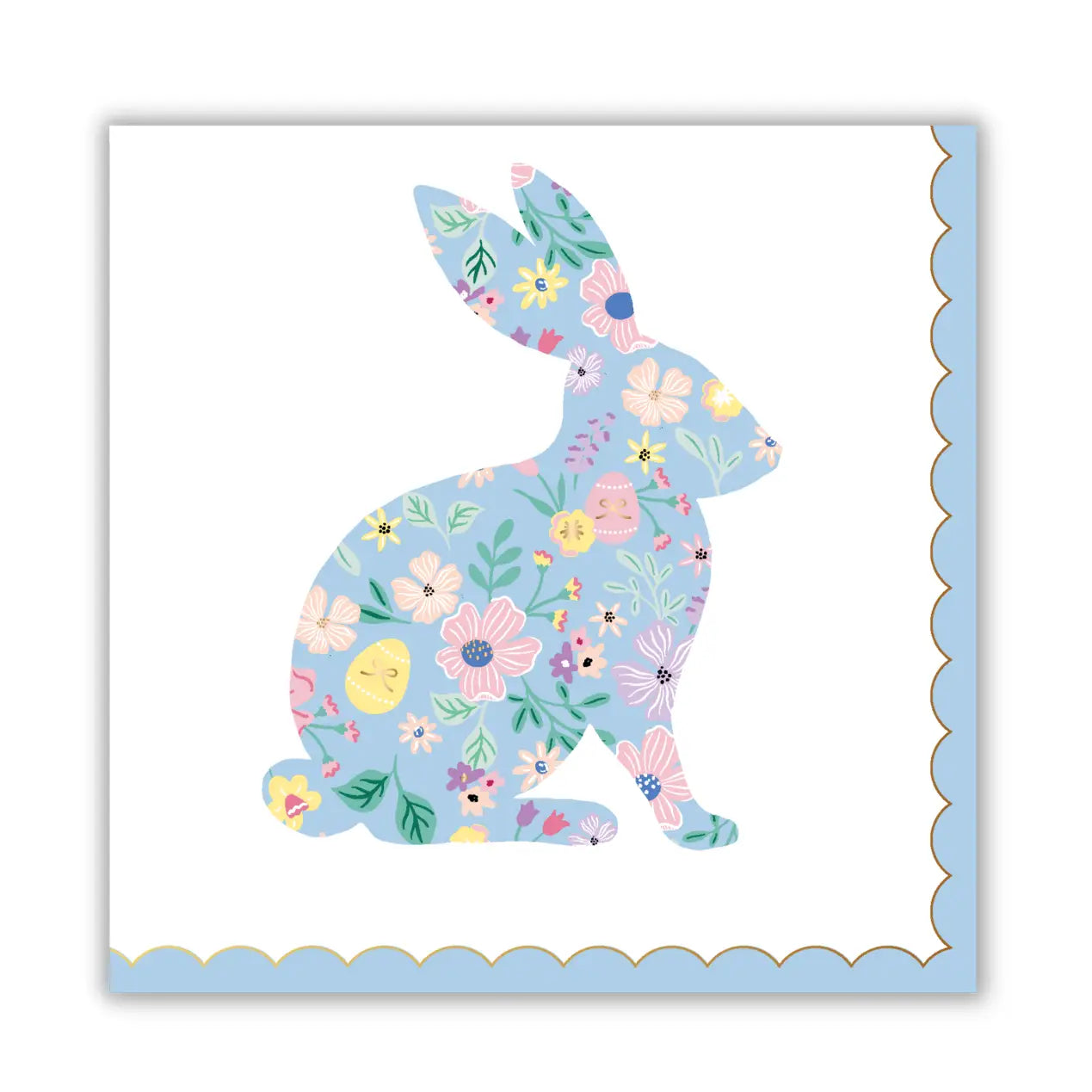 Easter Bunny Pastel Floral Beverage Napkins