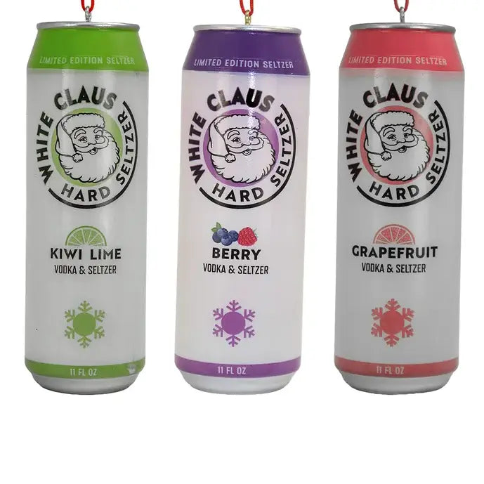 White Claus Hard Seltzer Ornament