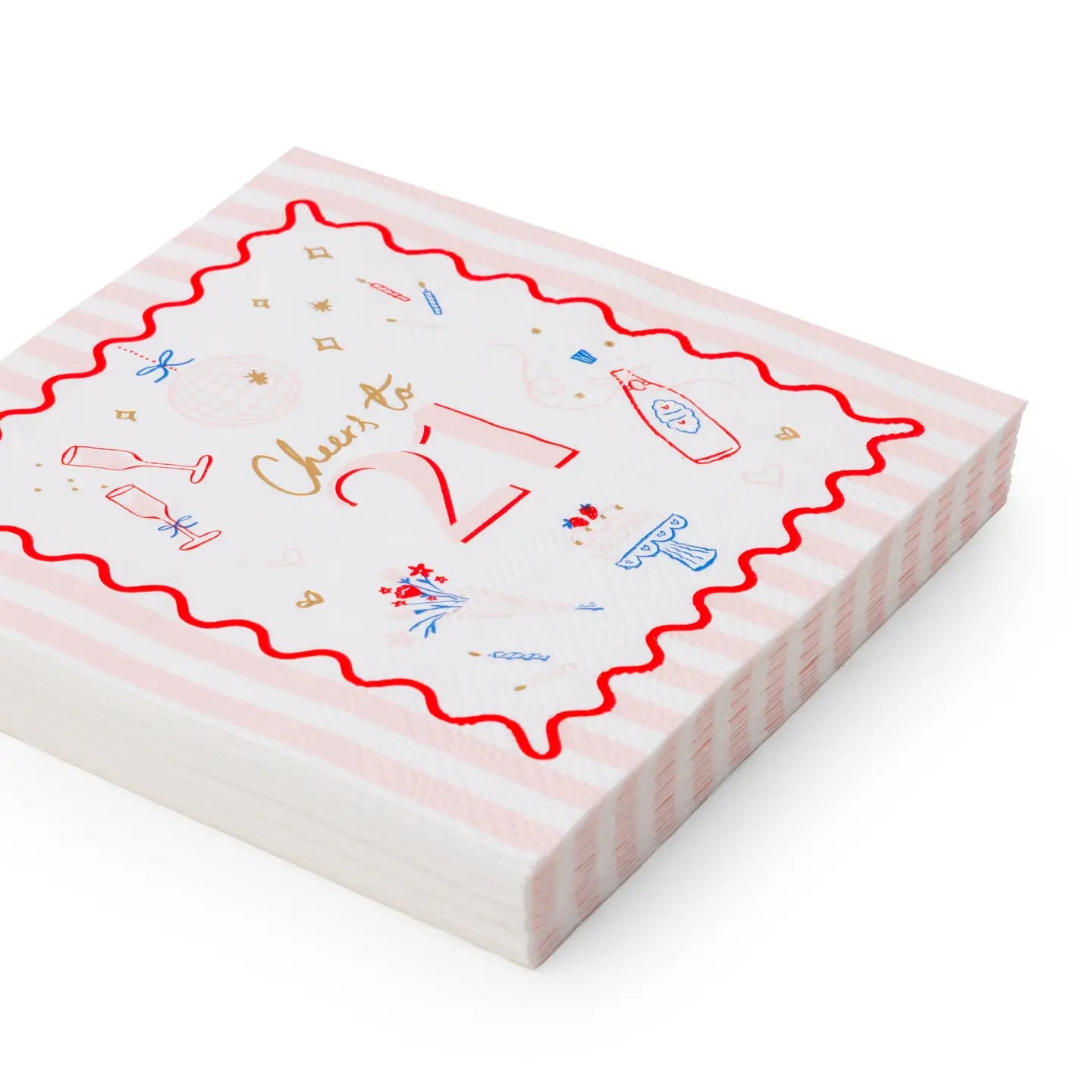 Cheers to 21 Icon Beverage Napkins