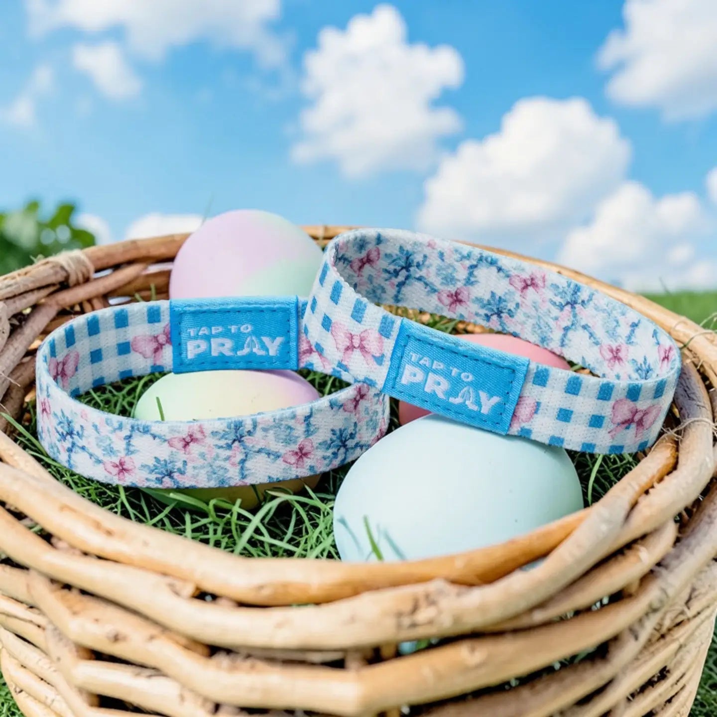 Tap To Pray® Wristband – Blue Belle