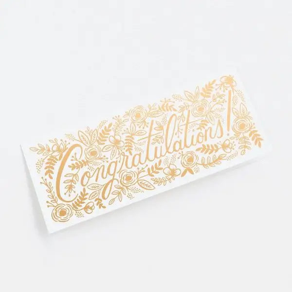 Champagne Floral Congrats Card