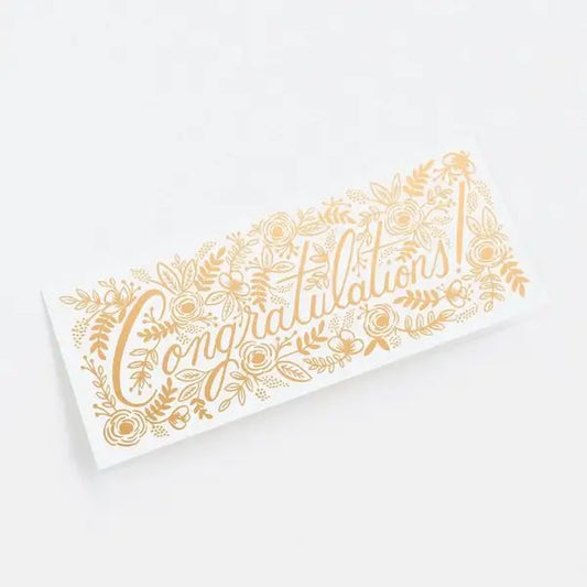 Champagne Floral Congrats Card