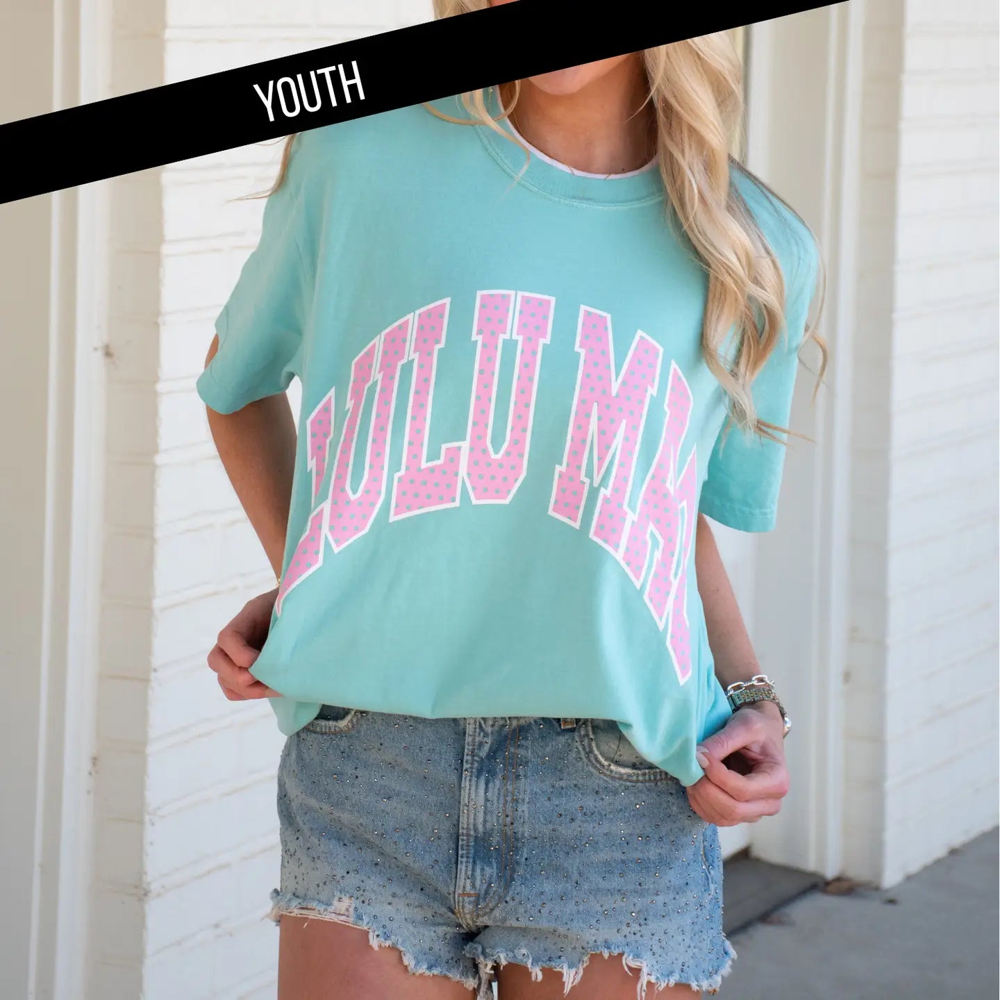 Dot Chalky Mint Youth Comfort Colors Tee