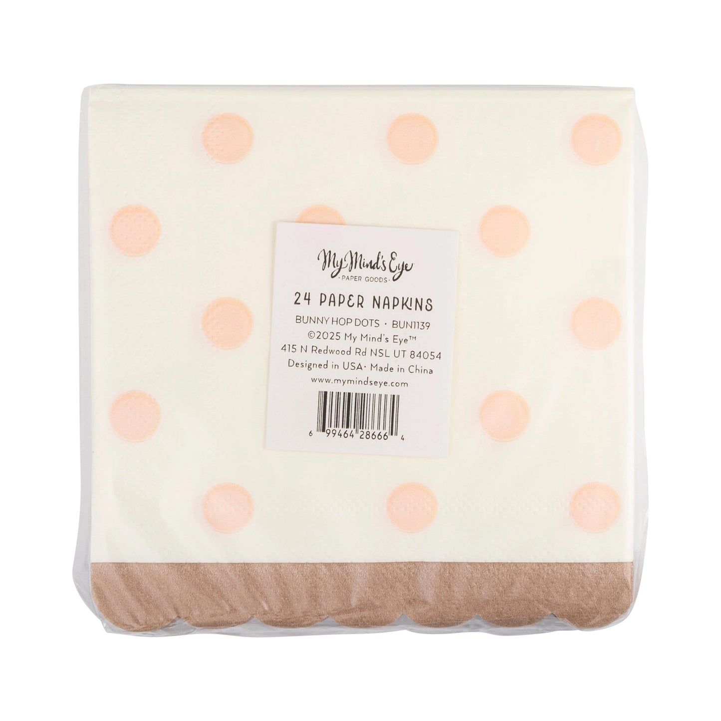 Pink Polka Dot Beverage Napkins