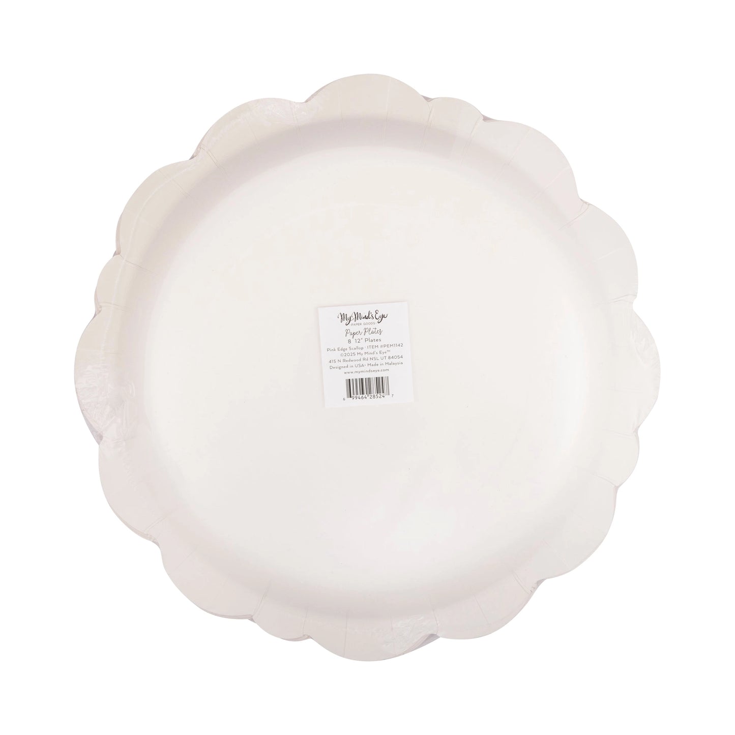 Pembroke Pink Edge Scalloped Plates