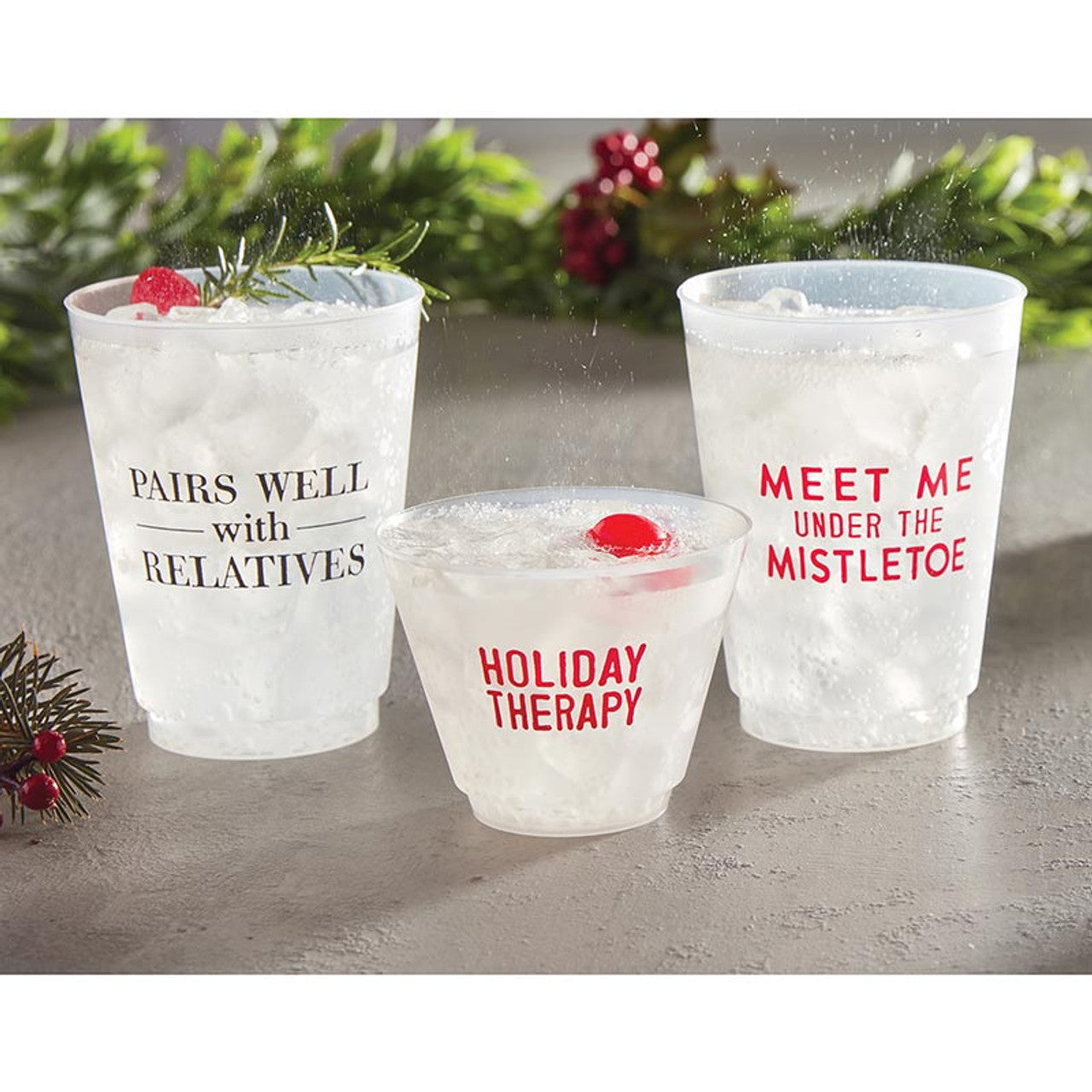 Meet Me Under The Mistletoe Frosted Cups