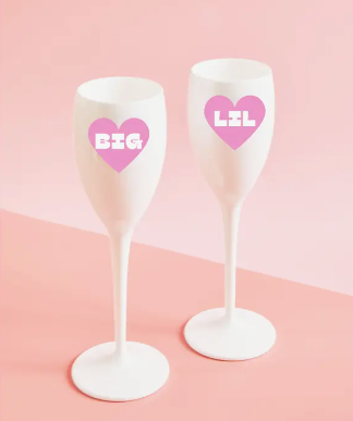Big/Lil Plastic Champagne Flutes