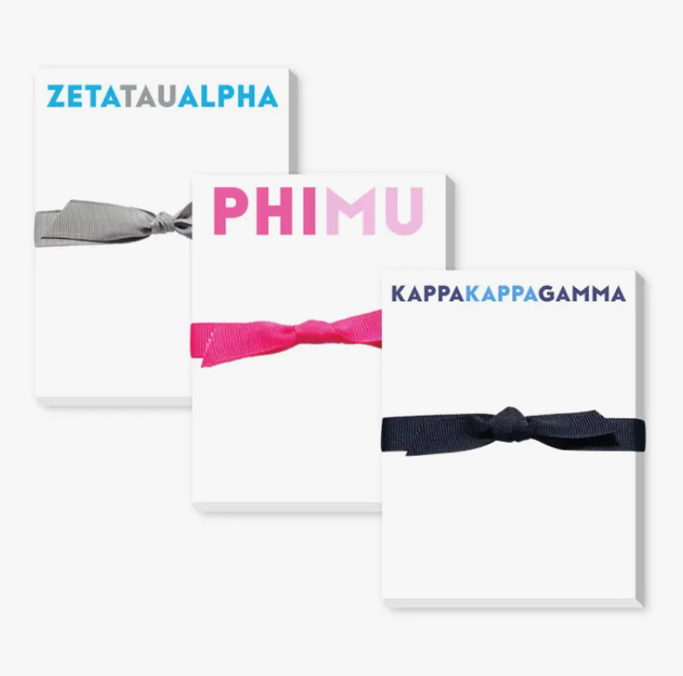 Sorority Greek Bright Mini Notepad