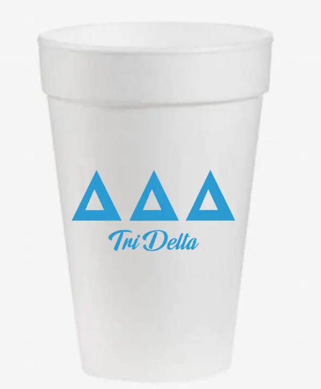 Tri Delta Styrofoam Cups