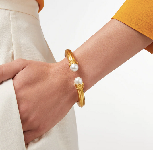 Flora Demi Cuff - Gold/Pearl