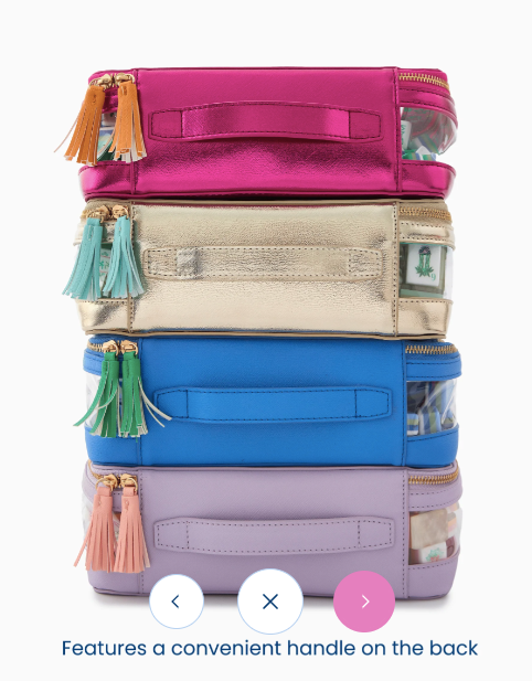 Metallic Pink Tile Storage Bag