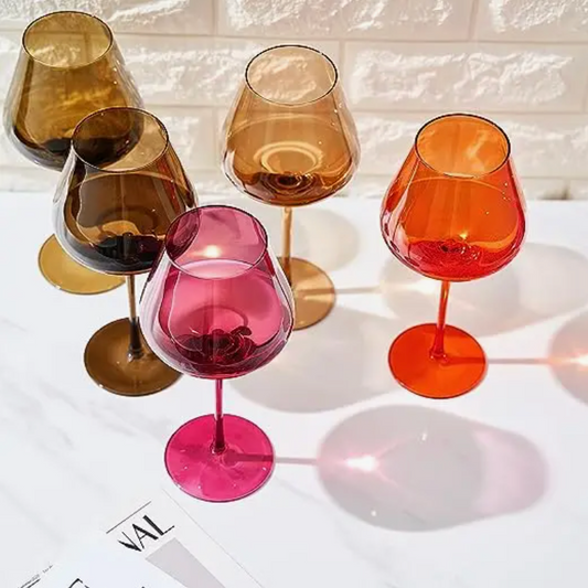 Colored Crystal Wine Glass