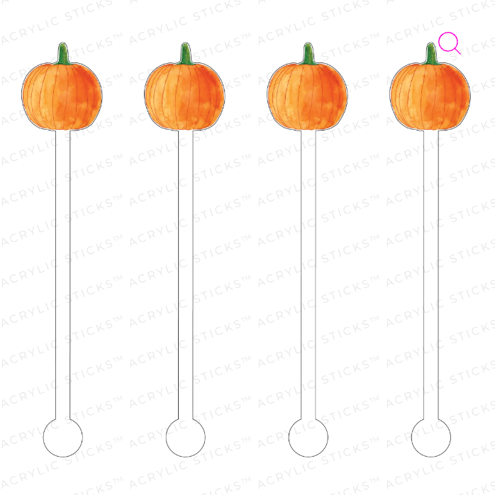 Pumpkin Acrylic Stir Sticks