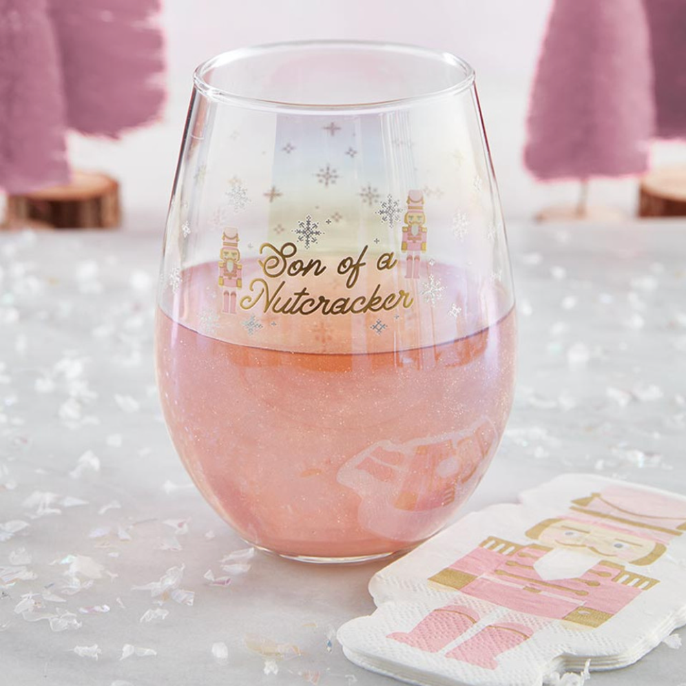 Son of a Nutcracker Wine Glass