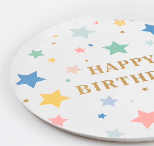Happy Birthday Stars Dinner Plates