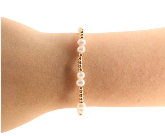 Coastal Pearl Bracelet in Gold