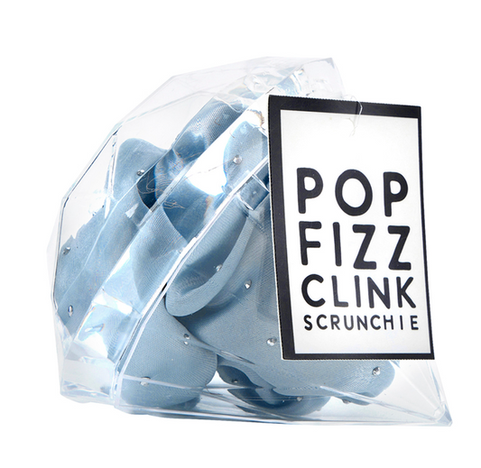 Blue Rhinestone Scrunchie