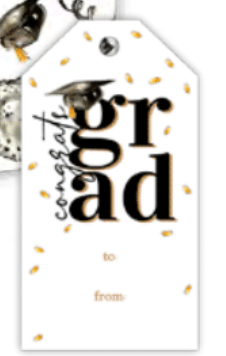 Congrats Grad Cap Gift Tags