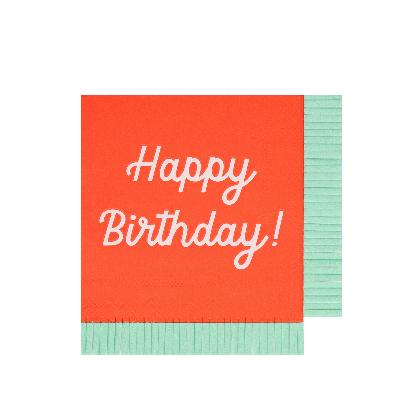 Mixed Happy Birthday Fringe Beverage Napkins