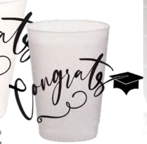 Congrats Cap & Tassel Shatterproof Cups
