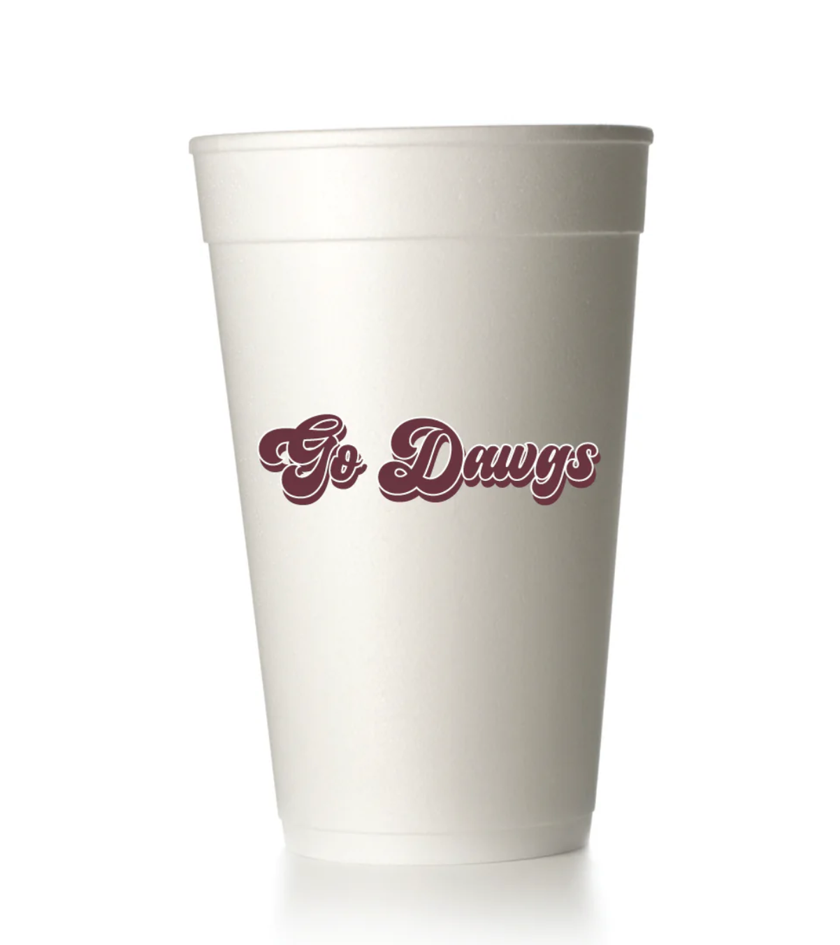 Go Dawgs Retro Script Styrofoam Cups