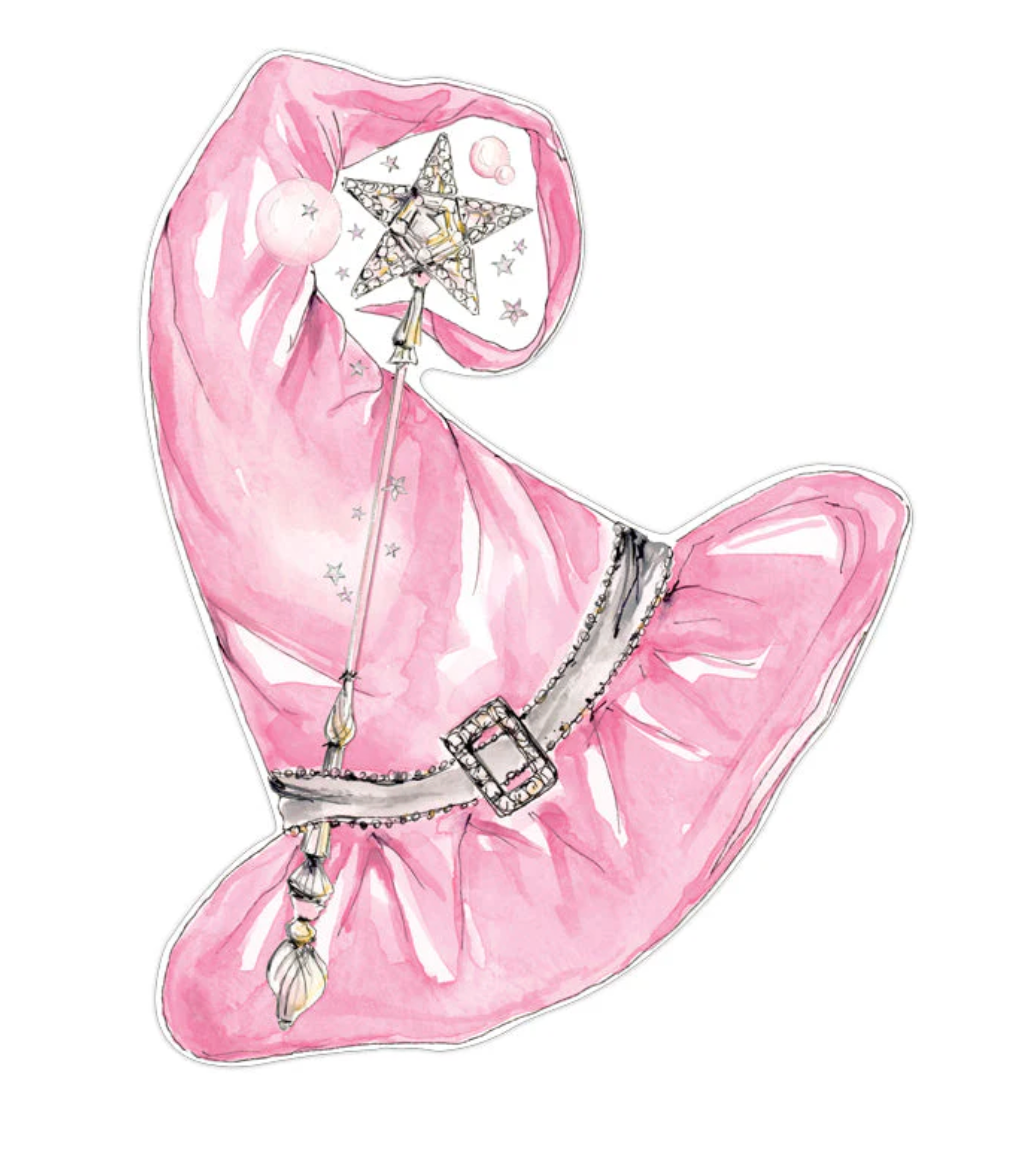 Pink Wicked Witch Hat Posh Die-Cut Placemats