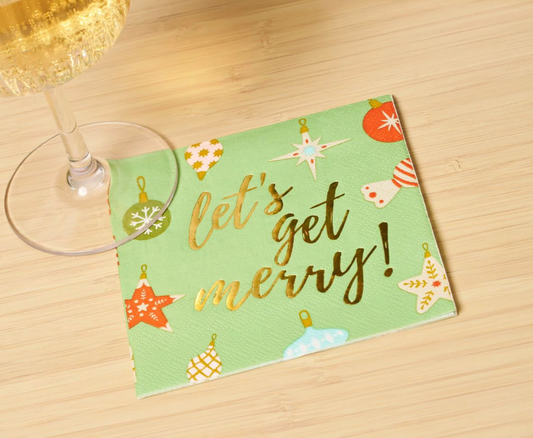 Let's Get Merry Beverage Napkins