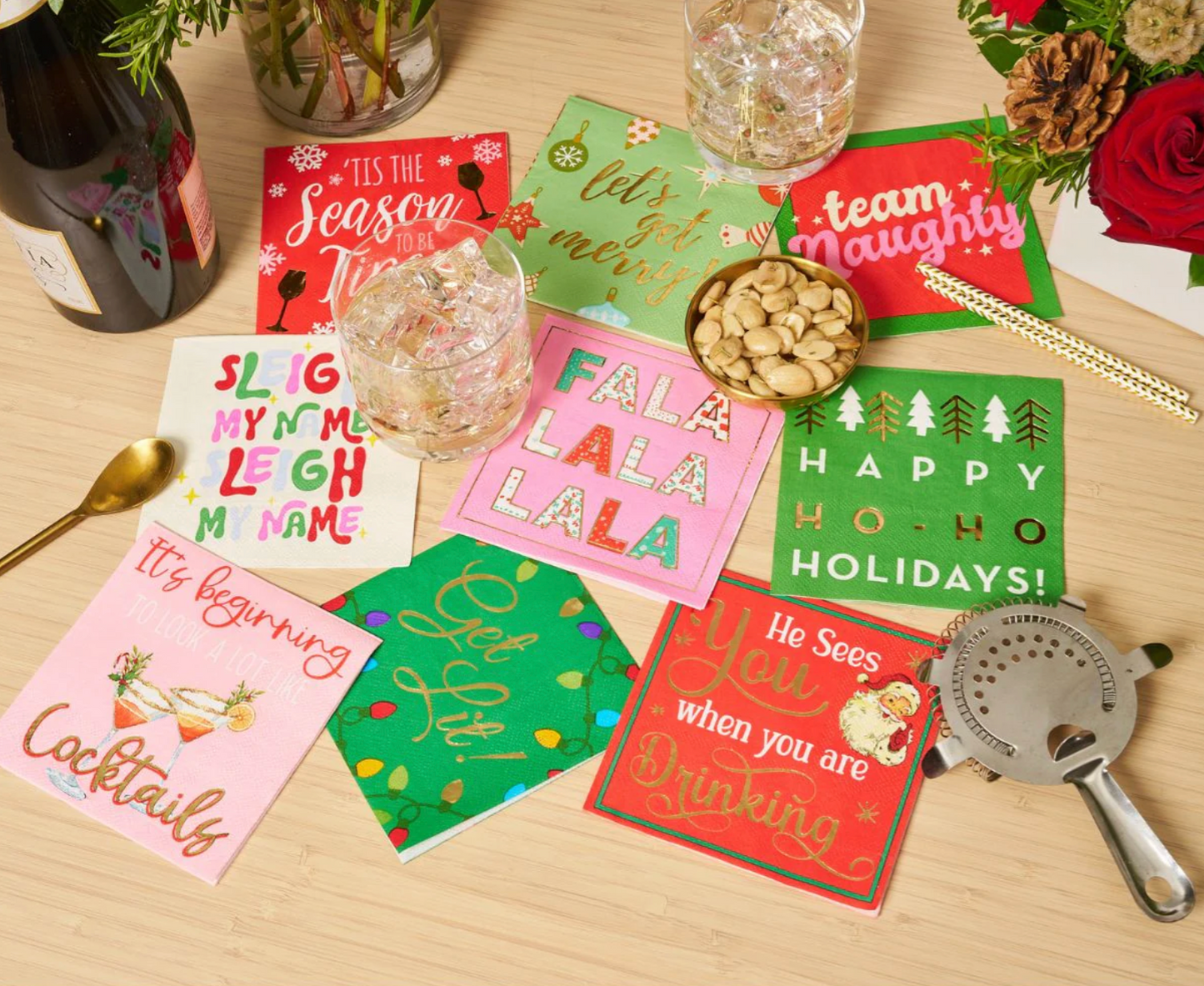 Let's Get Merry Beverage Napkins