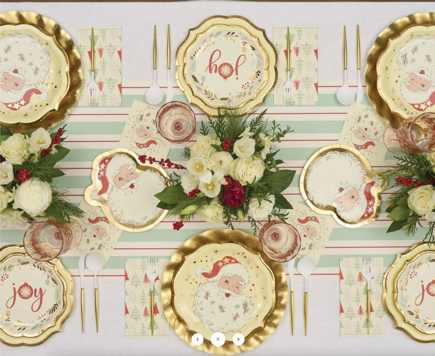 Vintage Santa Diecut Side Plates