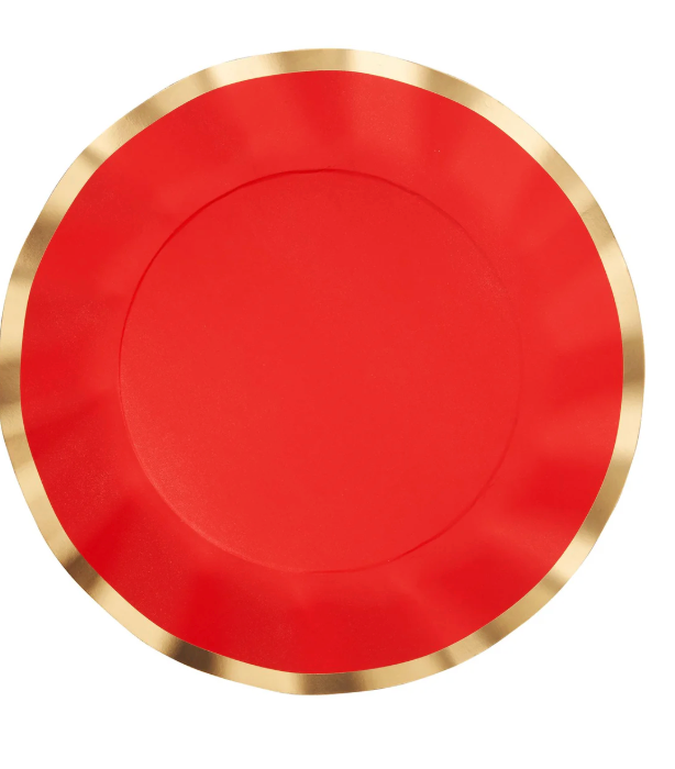 Wavy Dinner Plates - Every Day Red