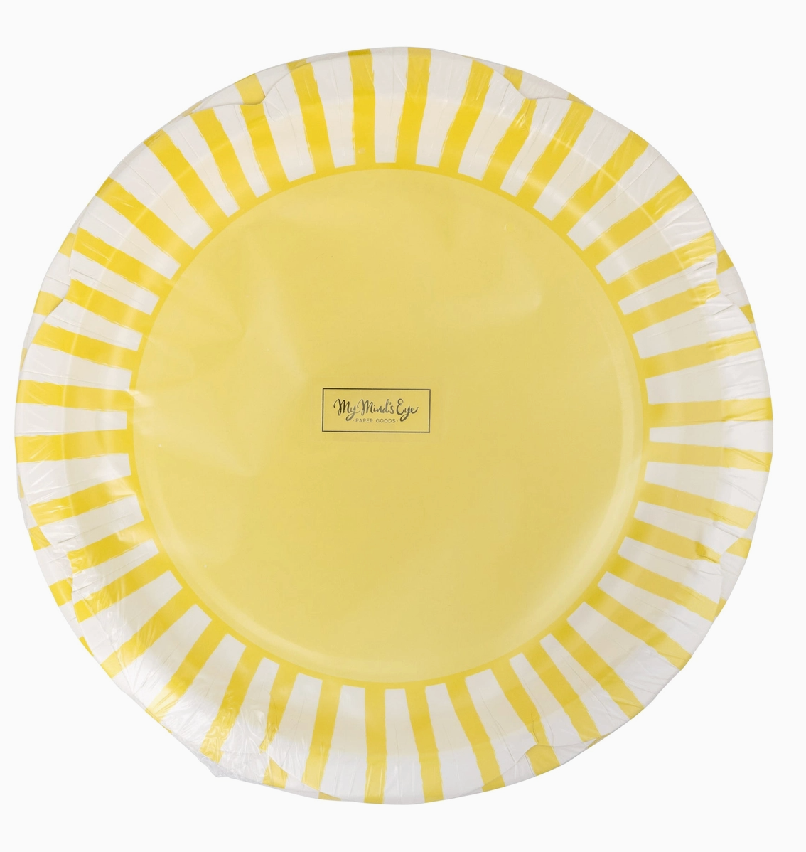 Yellow Striped Scallops Plate