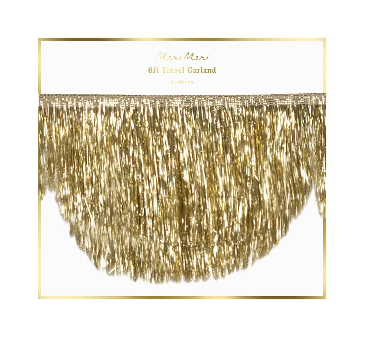 Gold Tinsel Scallop Garland