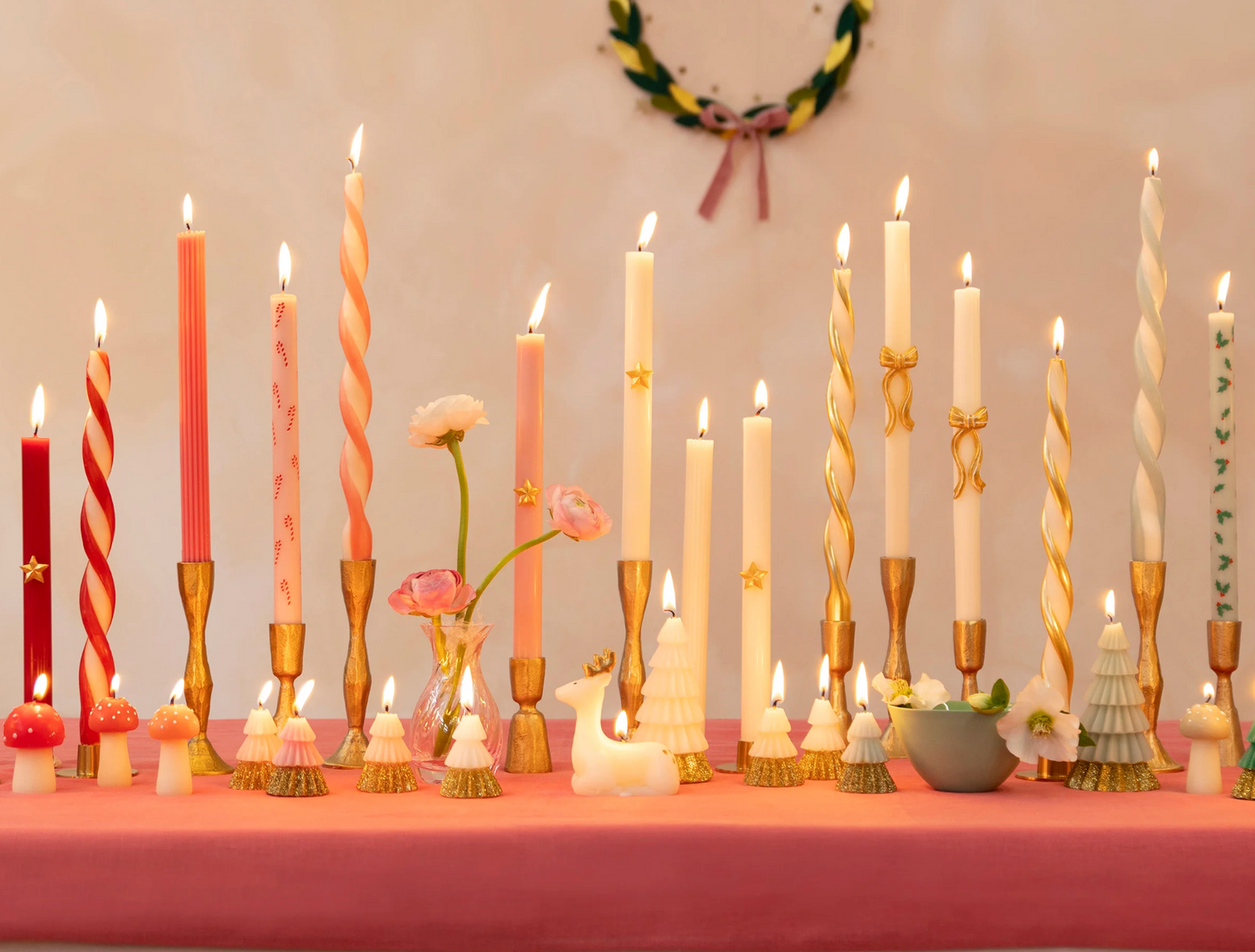 Assorted Stripe Twist Candles
