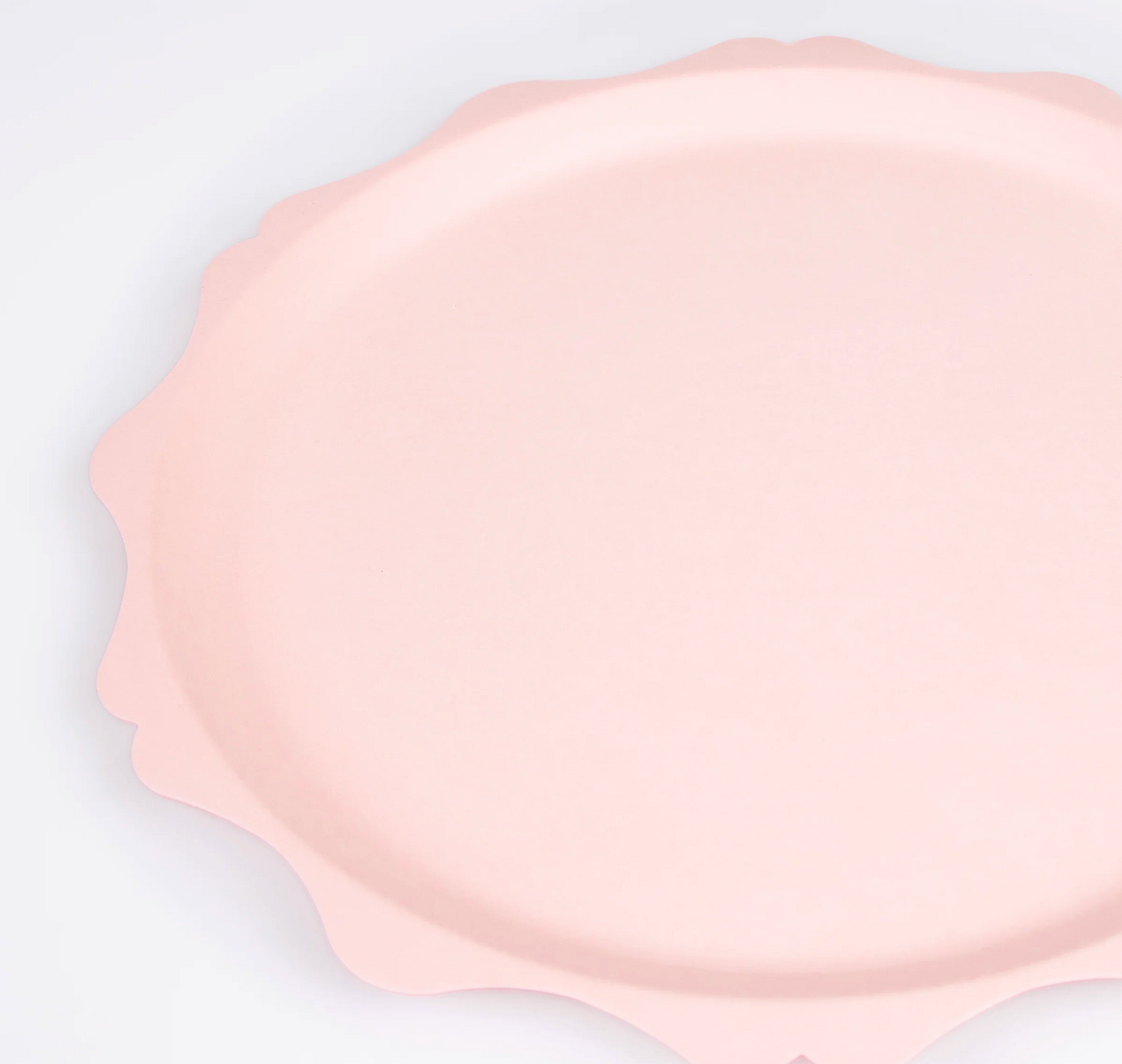Pink Decorative Edge Compostable Dinner Plates