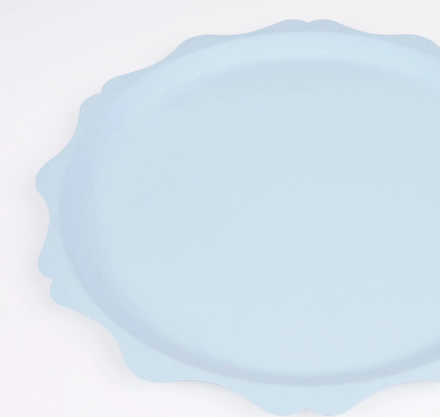 Blue Decorative Edge Compostable Dinner Plates