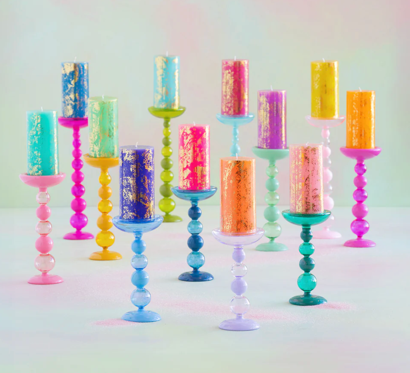 Sugar Plum Finial Pillar Candle Holder