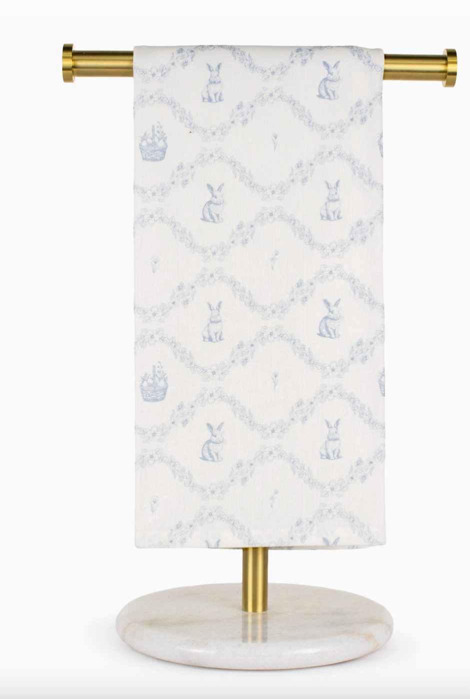 Morgan Bunny Hand Towel White/Blue 20x28