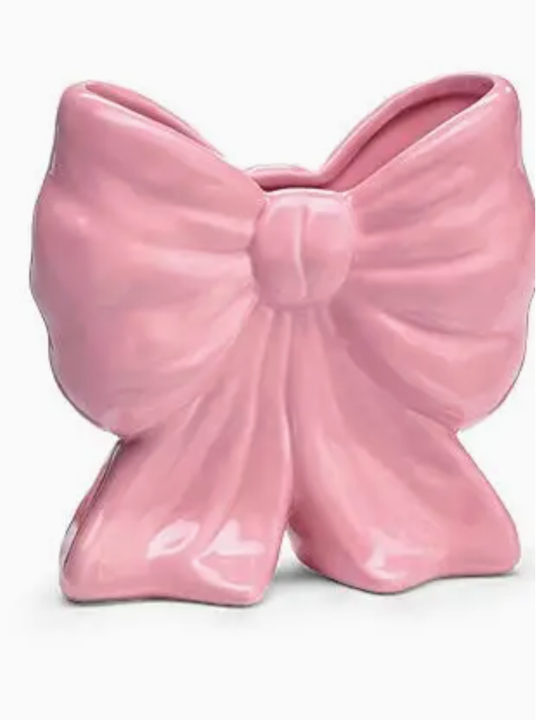 Pink Bow Vase
