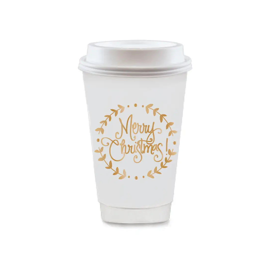 Christmas Wreath To-Go Coffee Cups