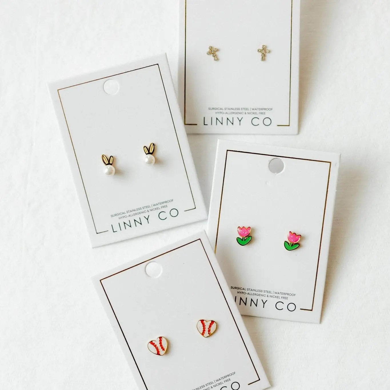 Screwback Stud Earrings - Tulip Pink
