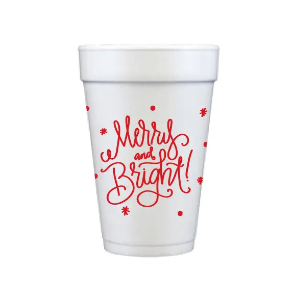 Merry & Bright Styrofoam Cups