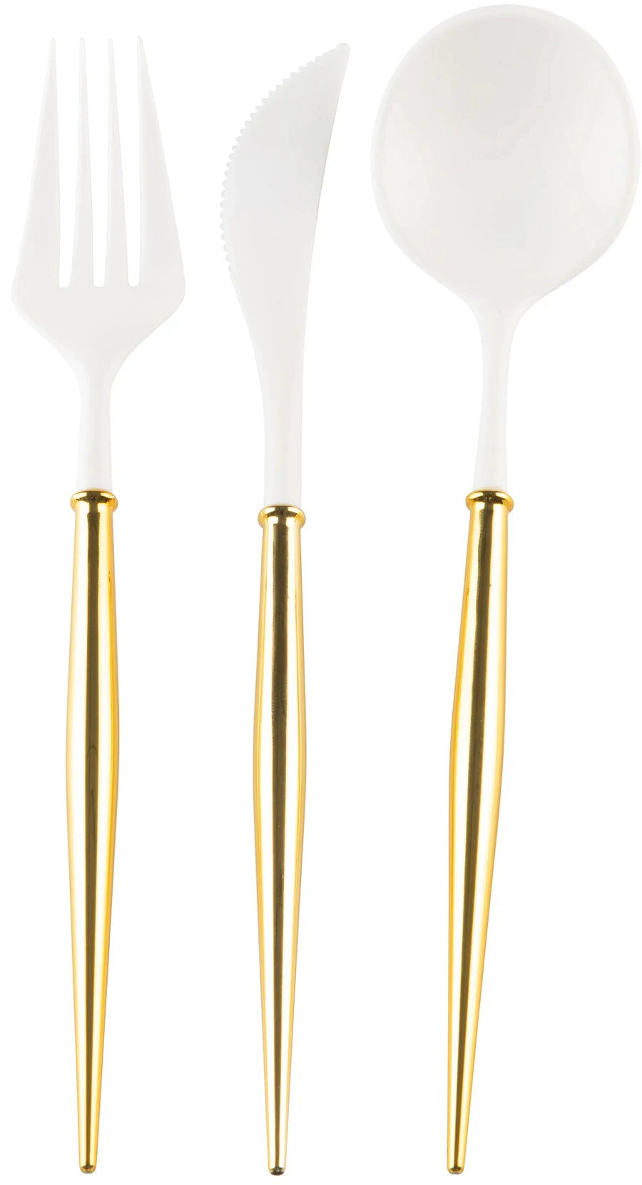 Bella Cutlery - White/Gold Handle