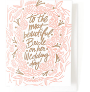 Most Beautiful Bride Card