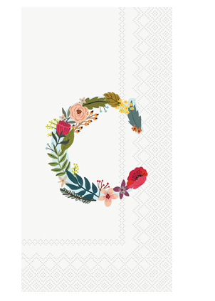 Floral Monogram Guest Napkins