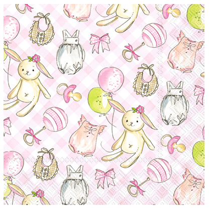 Baby Girl Beverage Napkins