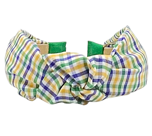 Mardi Gras Plaid Headband